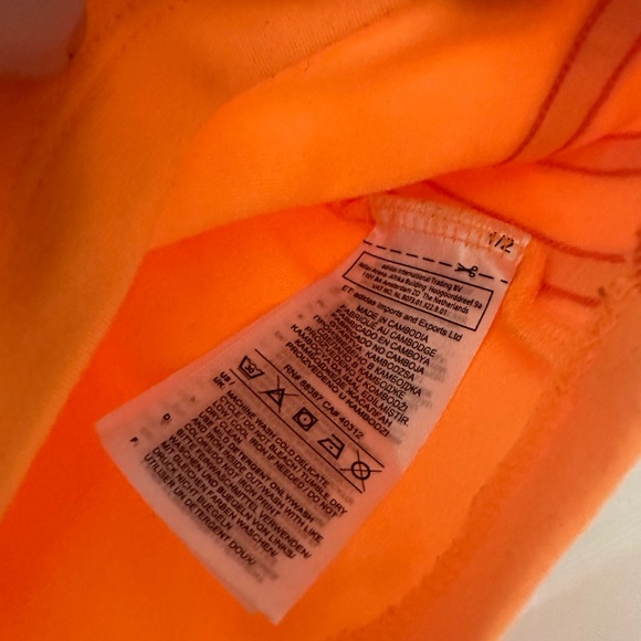 Adidas Originals 3 Stripe Cropped Tank Top Bright Orange US XS - Picture 9 of 16